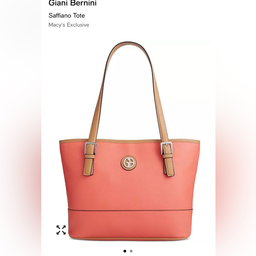 Giani Bernini Saffiano Coral Tote Bag